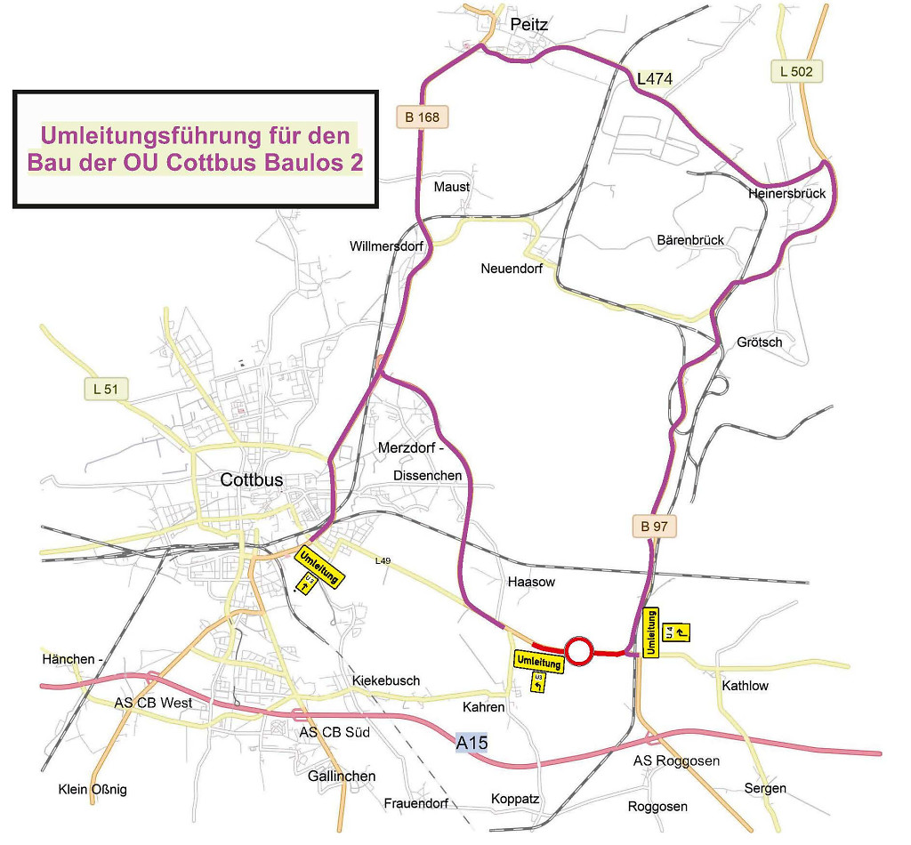 Stadt Forst (Lausitz) - Ortsumgehung Cottbus: Neuer Bauabschnitt